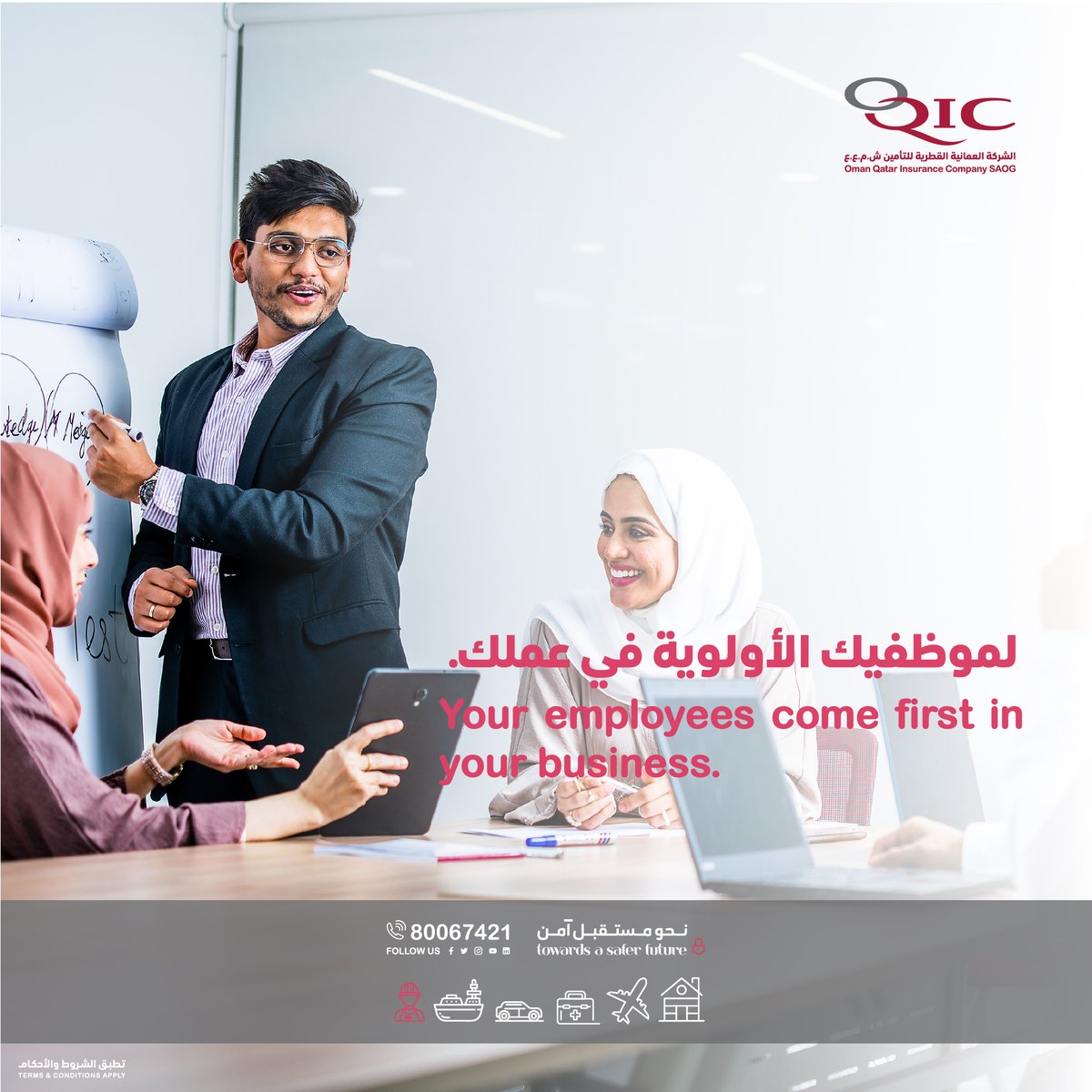 i_InsuredbyOQIC's tweet photo. With Workmen’s Compensation insurance, we cover costs related to:
-Death 
-Permanent disability
-Salary 
-Medical expenses
-Repatriation
-Employer’s liability
#Towards_A_Safer_future #workmenscompensationinsurance #workmenscompensationoman #oman https://t.co/2P5sHRaiz3