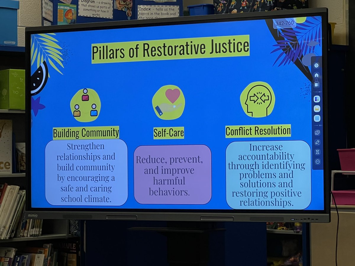 RCESPrincipal's tweet photo. This week at RCES, Mr. @FloydBranchIII visited to teach staff about the importance of restorative justice and it’s connection to our Leader in Me SEL curriculum. #leaderlearning @RcesAp @PrincipalDWA https://t.co/CRpcOEXvt4
