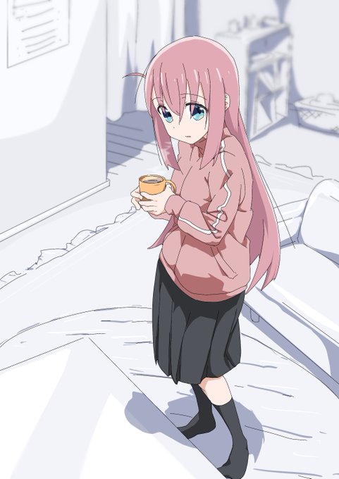 冷えてきたのでココア入れたぼっちちゃん描きました
 #ぼっち・ざ・ろっく 