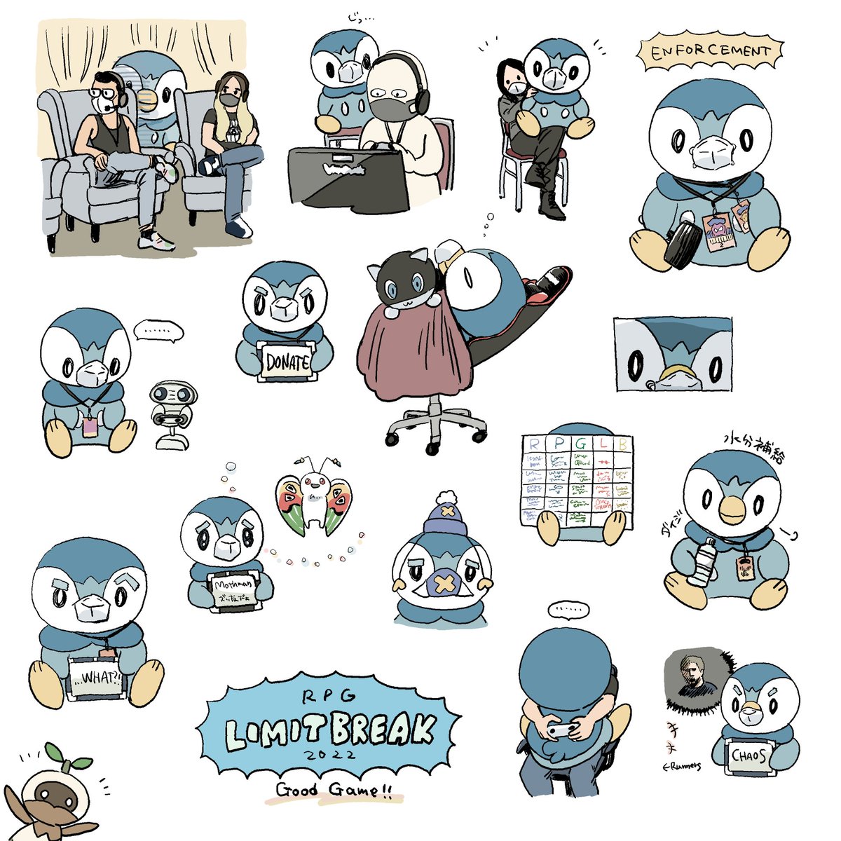 どのゲームもおもしろかった～。ポッチャマと仲間たちも一週間お疲れ様でした
#RPGLB2022 #RPGLB2022JP