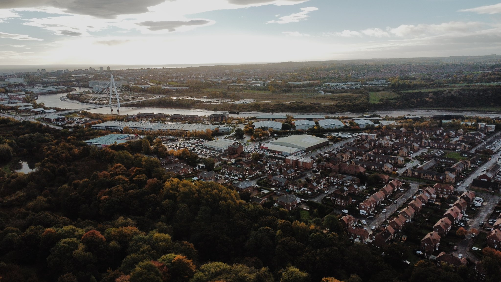 Aerial shot of Hylton Colliery, which was situated at the industrial zone on the banks of the Wear. 