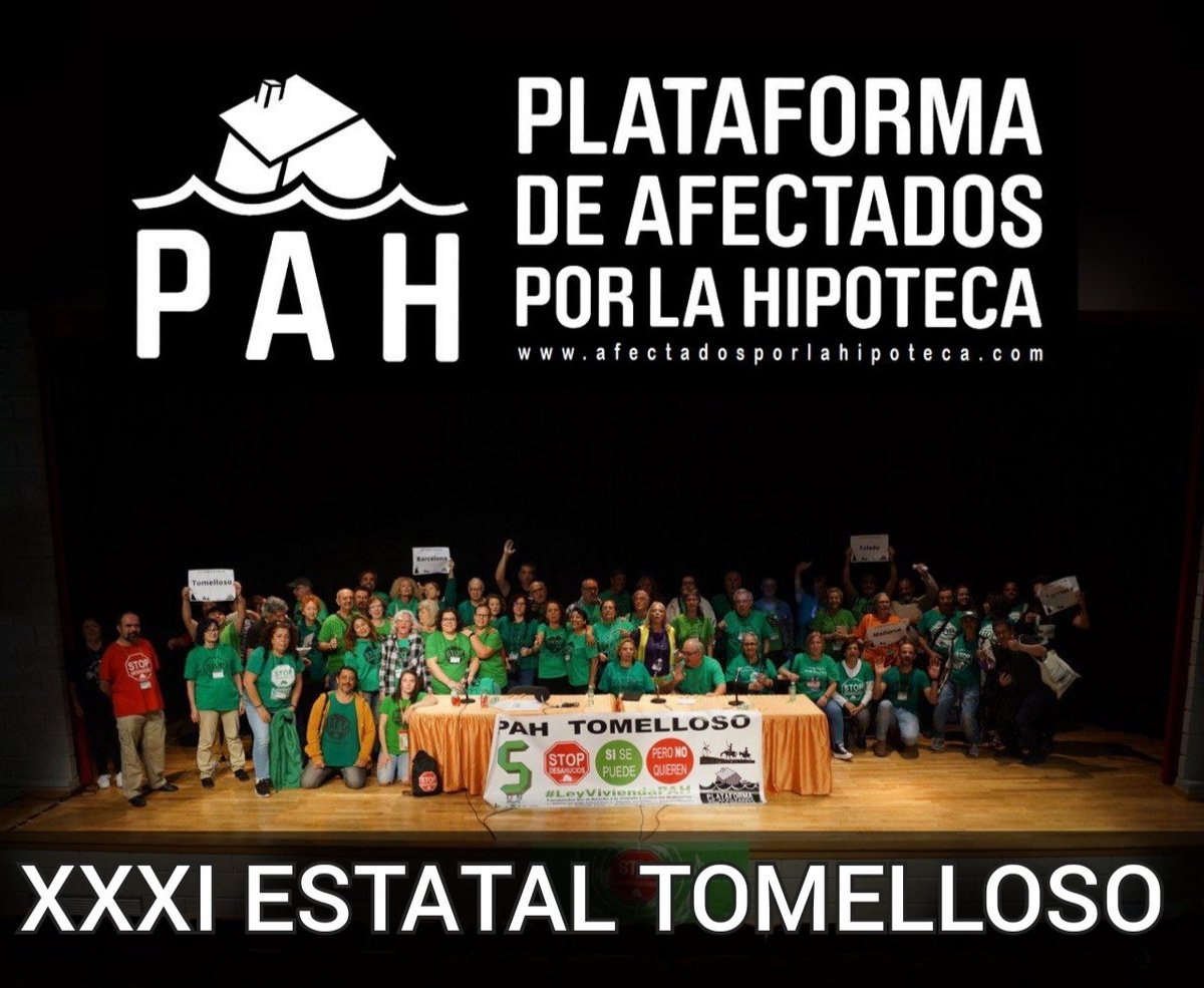 Tras un intenso trabajo en nuestra #XXXIEstatalPAH toca despedida #SiSePuede. Las que estáis en la carretera de vuelta a ese hogar por el que tanto luchamos juntas,  prudencia, pensar que nos necesitamos todas.
Gracias <a href="/PAH_Tomelloso/">PAH Tomelloso</a>, sois #AmorPAH, motivación y hospitalidad 💪💚