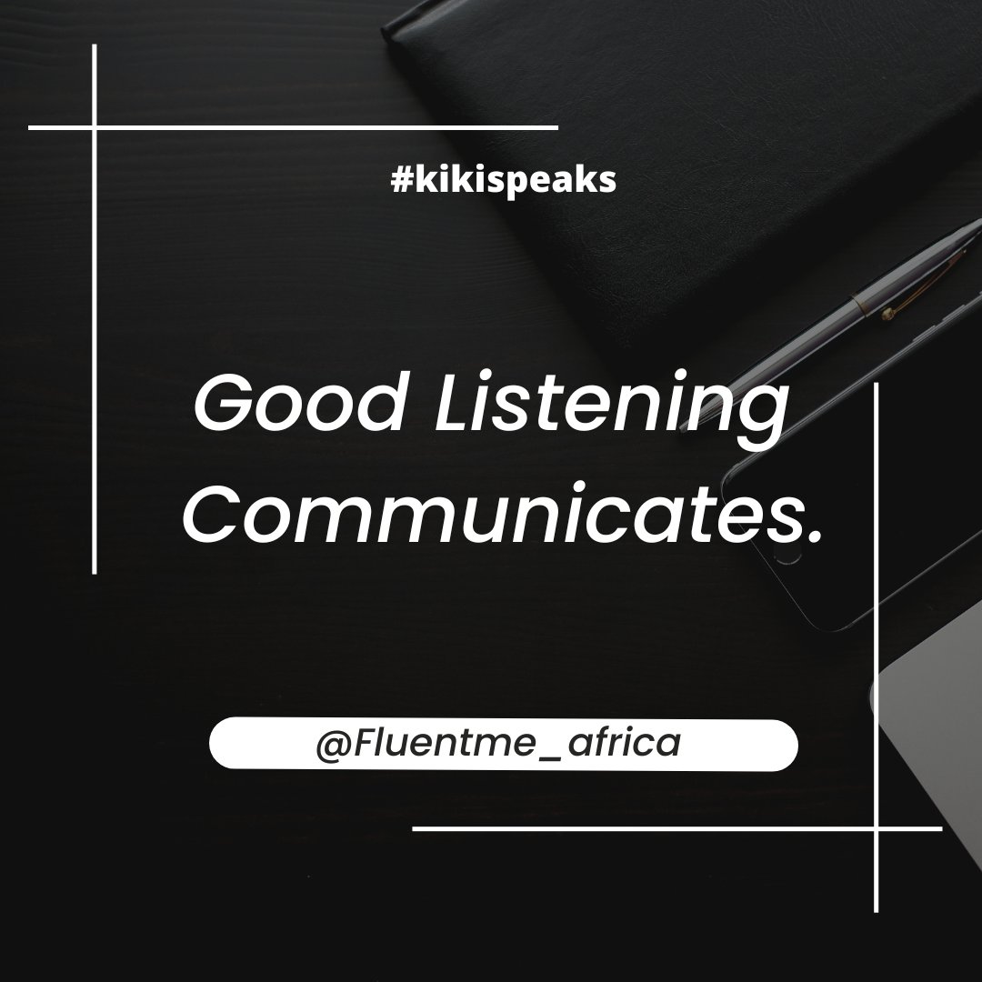 kikiwillie's tweet photo. We should learn the ART of LISTENING. https://t.co/EV3KLQD3f8