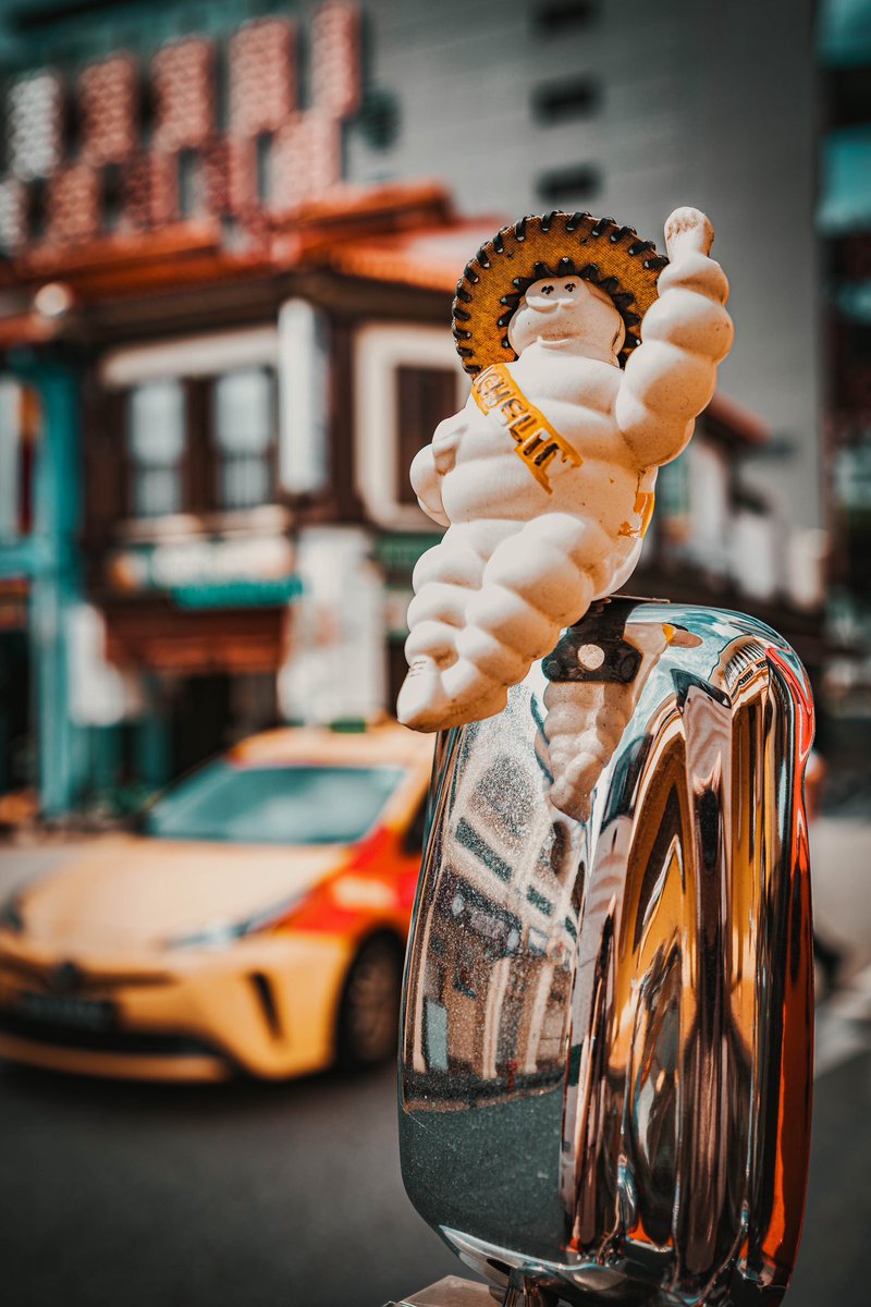 effwrites's tweet image. Random sightings in Little India, the Michelin Man on the side mirror of a truck. 😆