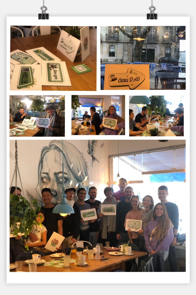 What a lovely weekend! CeresDAO hosted a brunch workshop in Lisbon. Thank you for coming out amid the cats &amp; dogs raining and making this Saturday morning so beautiful! ☀️🌈

#LisbonBlockchainMonth #Workshop #DAO #VC