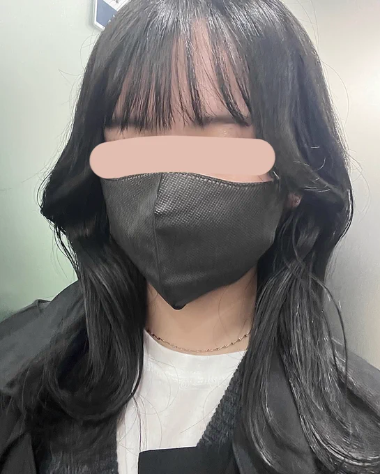韓国風の暗髪、初めて行ったのにバッチリ理想拾ってくれたし、カット+カラー+トリートメントでたまたま¥6,400だったから大大大満足顔周りガチお気に入り。めちゃくちゃ可愛い ࿔ 