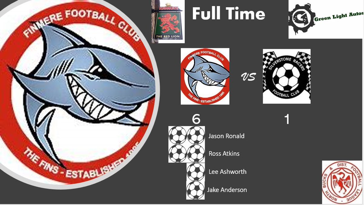 3 more points on the board! ✅

A strong second half performance sees Finmere take the win over Silverstone, hitting them for 6. Goals from Jason x2, Ross x2, Jake and Lee (his first for the club) ensured the win. No game next week but back on the 5th November! #mightyfins🦈