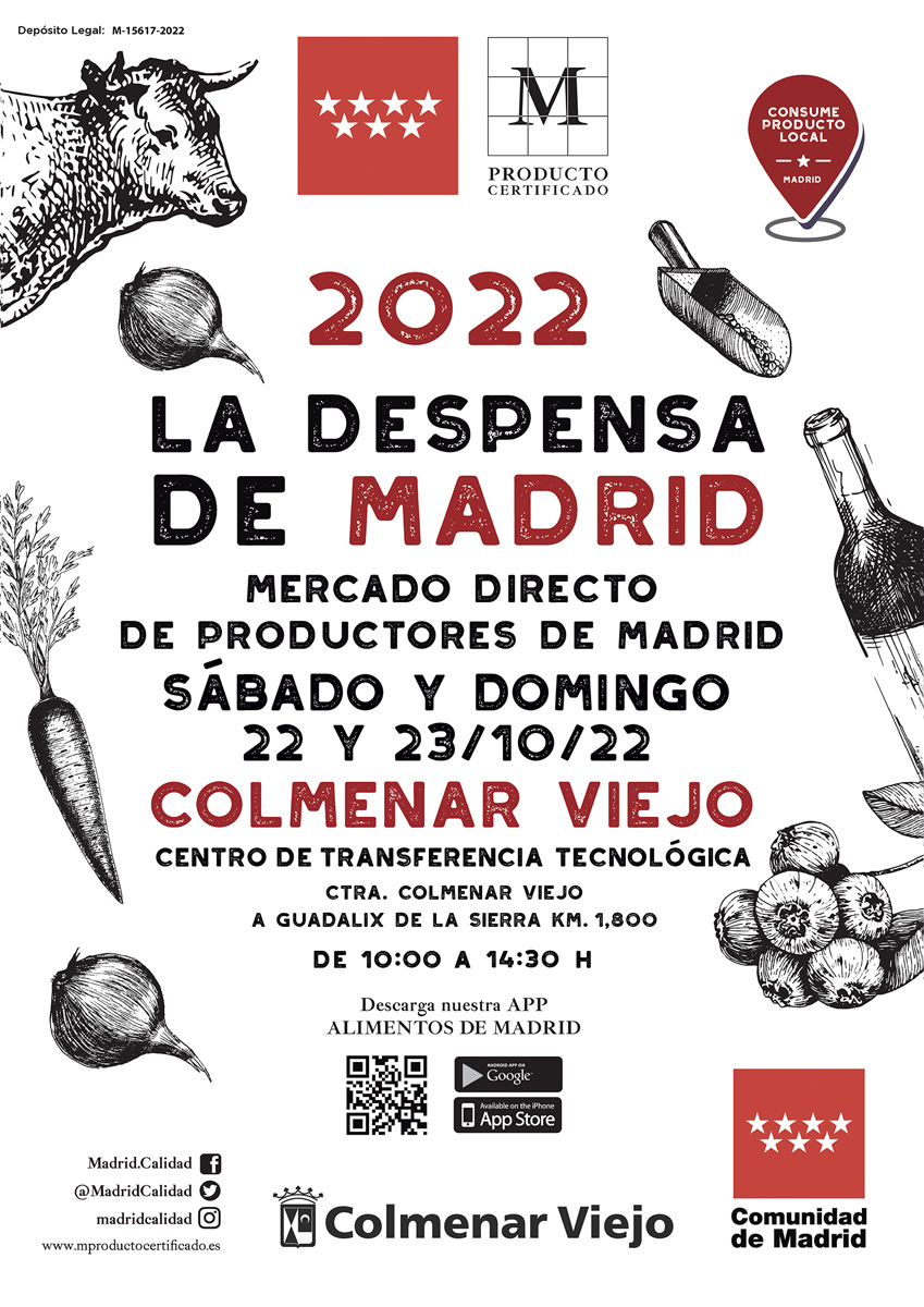 Con productores de #AlimentosdeMadrid con la Marca M Producto Certificado: 
@BLCVallekas
@La_Cibeles
@GanaderiaEco
#Oleofanum
@mielantonios
#QuesosDulcinea 
#quesopeñarubia
#VinosJeromin