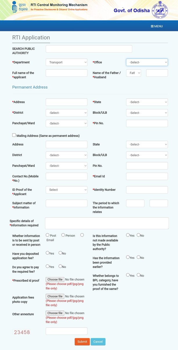 mailranjitswain's tweet image. @CTOdisha
cc @CMO_Odisha
In RTI Odisha page under Transport Department, why #ORIDL is not showing under Office, where we can file RTI for projects undertaken by them like,
1. Buramara Chakulia
2. Banspani Barbil, etc
@OdishaRail