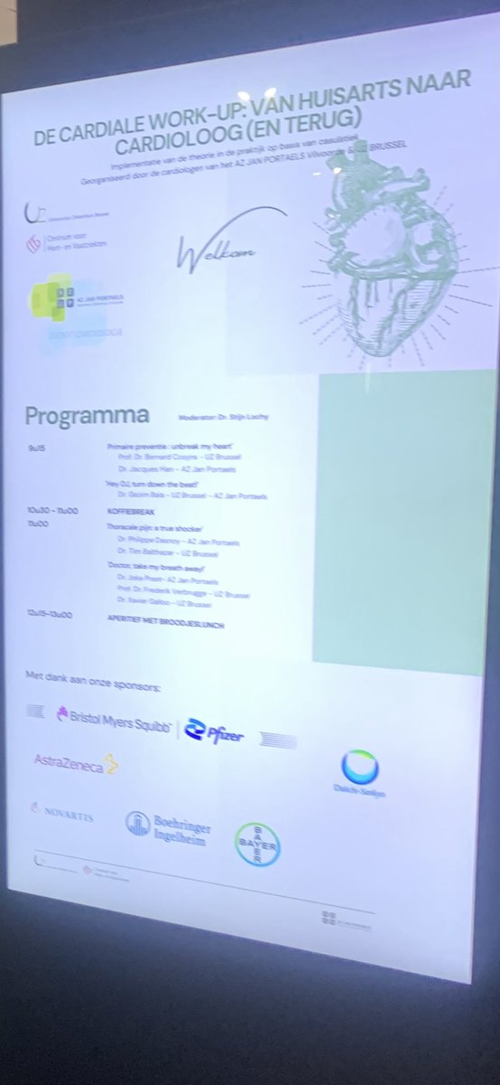 First #AZJP#UZB Cardîo symposium   With and for the GPs was fully crowded and a big success! <a href="/MarcNoppen/">Marc Noppen</a> <a href="/HartVaatziekten/">Centrum Hart- en Vaatziekten</a> <a href="/UZBrussel/">UZ Brussel</a> <a href="/StijnLochy/">Stijn Lochy</a> <a href="/BvonKemp/">Berlinde von Kemp</a> <a href="/FH_Verbrugge/">Frederik H. Verbrugge</a> <a href="/TimBalthazar/">Tim Balthazar</a> <a href="/Carolineweytje1/">caroline weytjens</a> <a href="/sdroogma/">Steven Droogmans</a> <a href="/XGalloo/">GallooX</a>