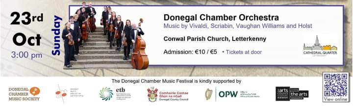 DonegalCMS's tweet photo. Last concert of this year's Chamber Music Festival this afternoon at Conwal Parish Church #Festival  @LkennyCathQtr @donegalcouncil 
@DMEPmusic @DonegalETB https://t.co/kPXhQksmxl