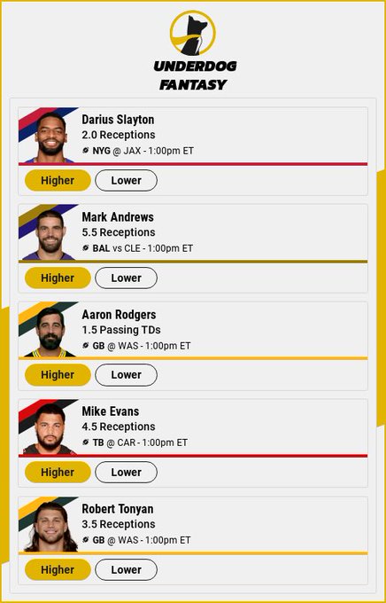 DEBOO is sharing their Underdog Pick'em entry. Fade their picks or ride together, but don't miss out<a href="/tag/wcw"class="tags"><span>#wcw</span></a>