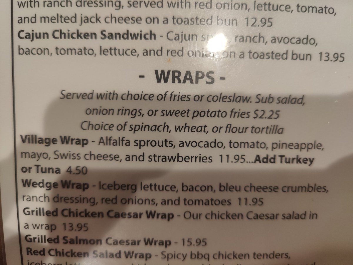 CydeSwype's tweet photo. Just in case the combination of pineapple, mayo, alfalfa sprouts and strawberries wasn't exotic enough for you, don't worry. You can add turkey or tuna to that wrap. https://t.co/vMOYtrFCai