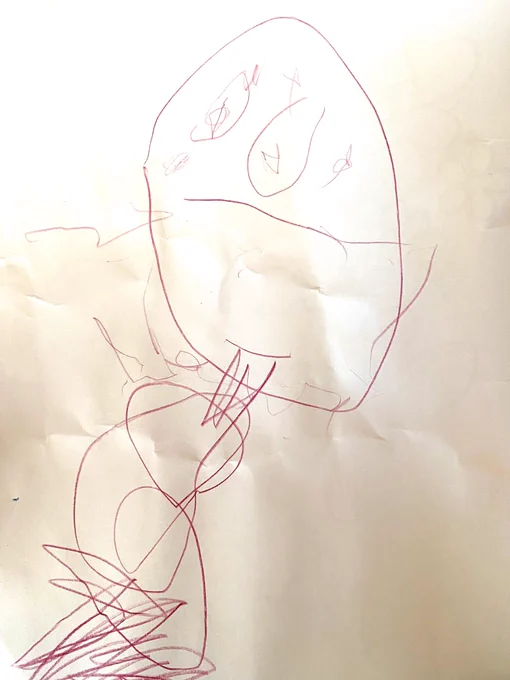 姪っ子作『お坊さんの似顔絵』 