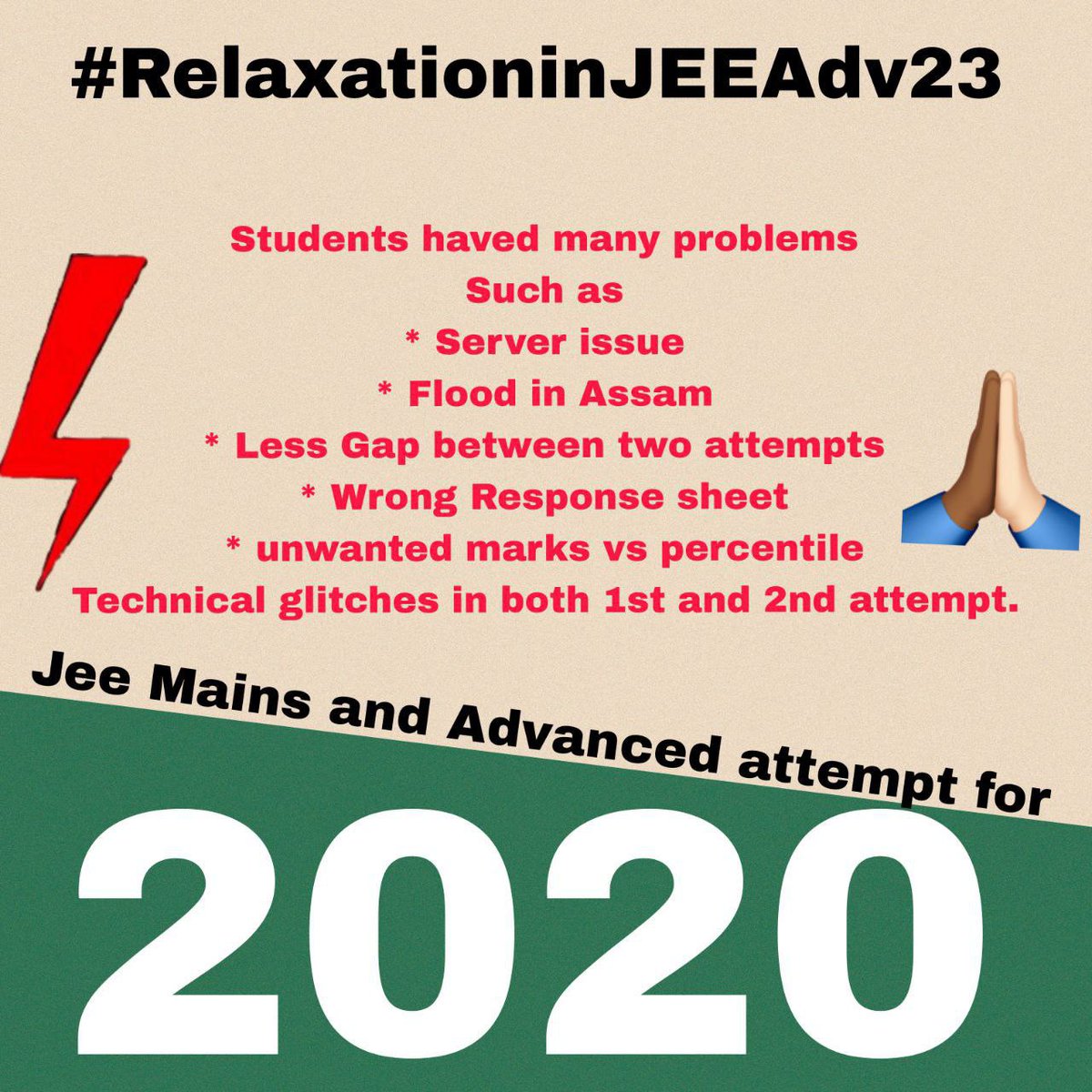 PankajDSahu's tweet photo. #JEE2023ForAll2020 @DG_NTA @EduMinOfIndia @dpradhanbjp @nsui @NidhiTanejaa @PMOIndia @narendramodi @IITGuwahati https://t.co/pJLYoPkIWE