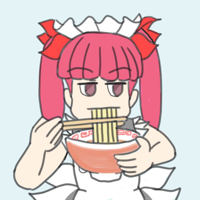 ラーメンの絵が多いので描いてみた。ふ、太ましい・・・#ケムリクサ 