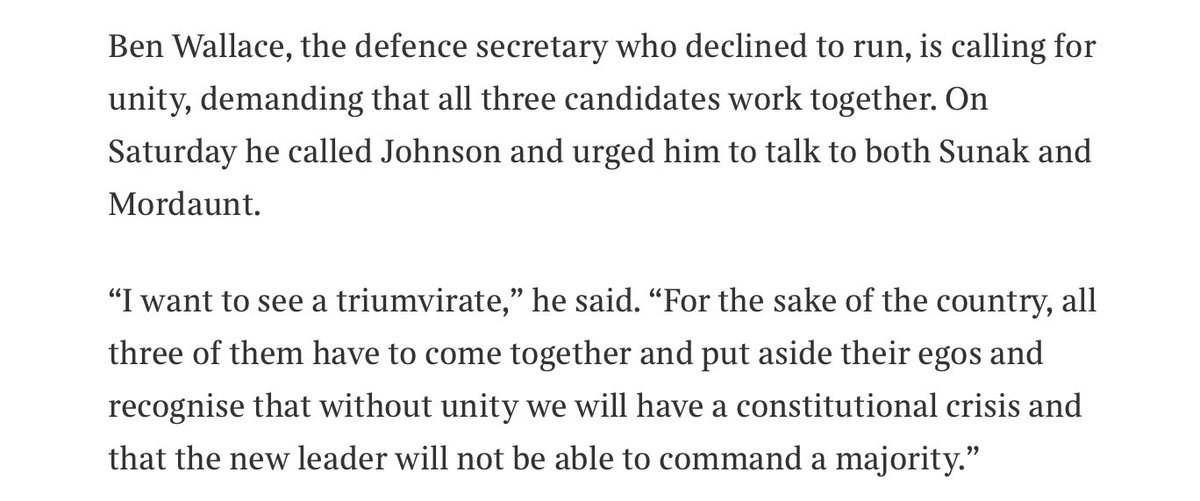 To be fair to Ben Wallace’s suggestion, as reported here by ⁦@ShippersUnbound⁩, there is indeed something of the Second Triumvirate about Johnson, Sunak & the other one.