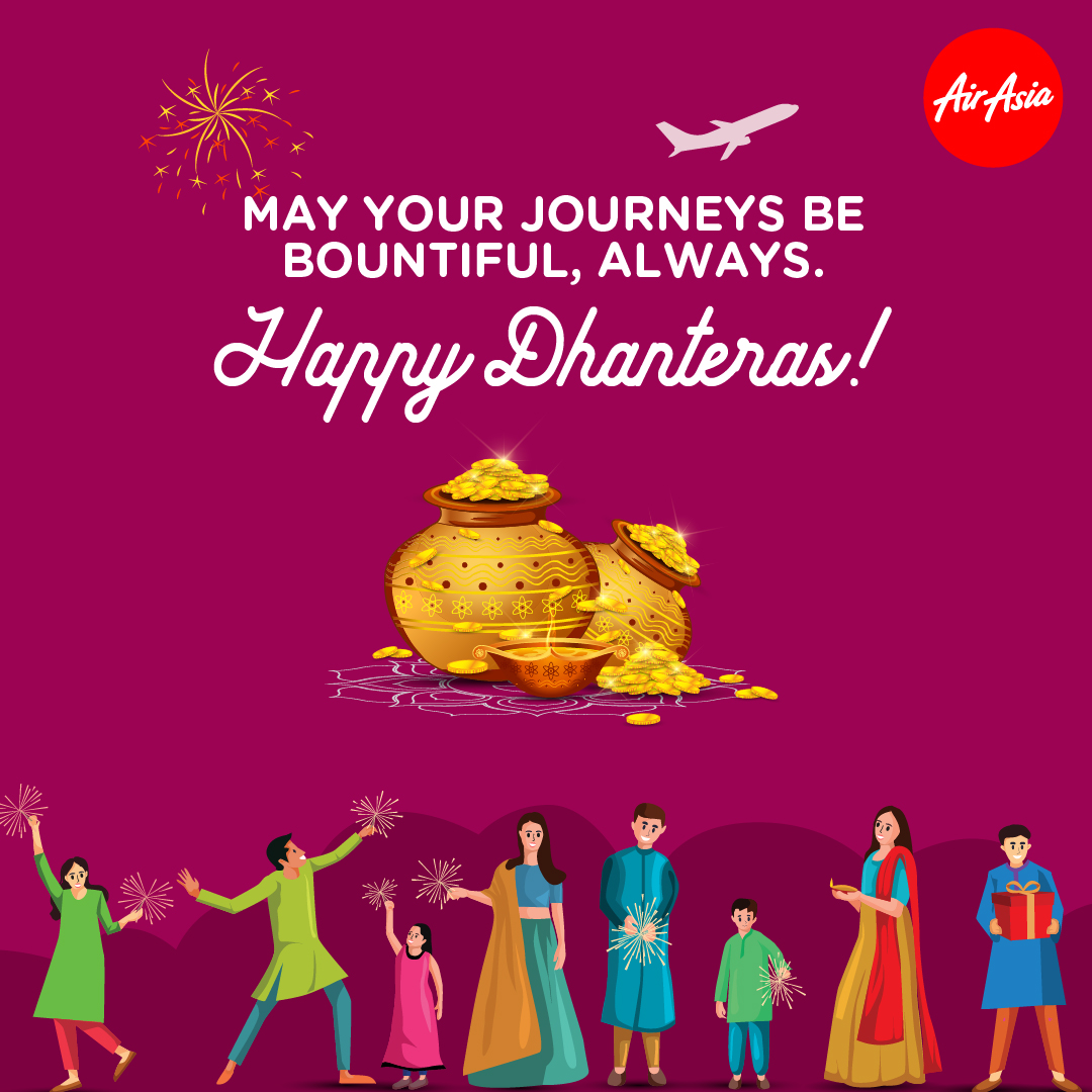 AirIndiaX's tweet photo. Festivities are lit when you jam in some travel plans with your fam. Create new memories, tell new stories, and make the most of these golden moments in life. Wishing you and your loved ones, good health, and wealth this festive season. #HappyDhanteras! https://t.co/3S24dRhBp0