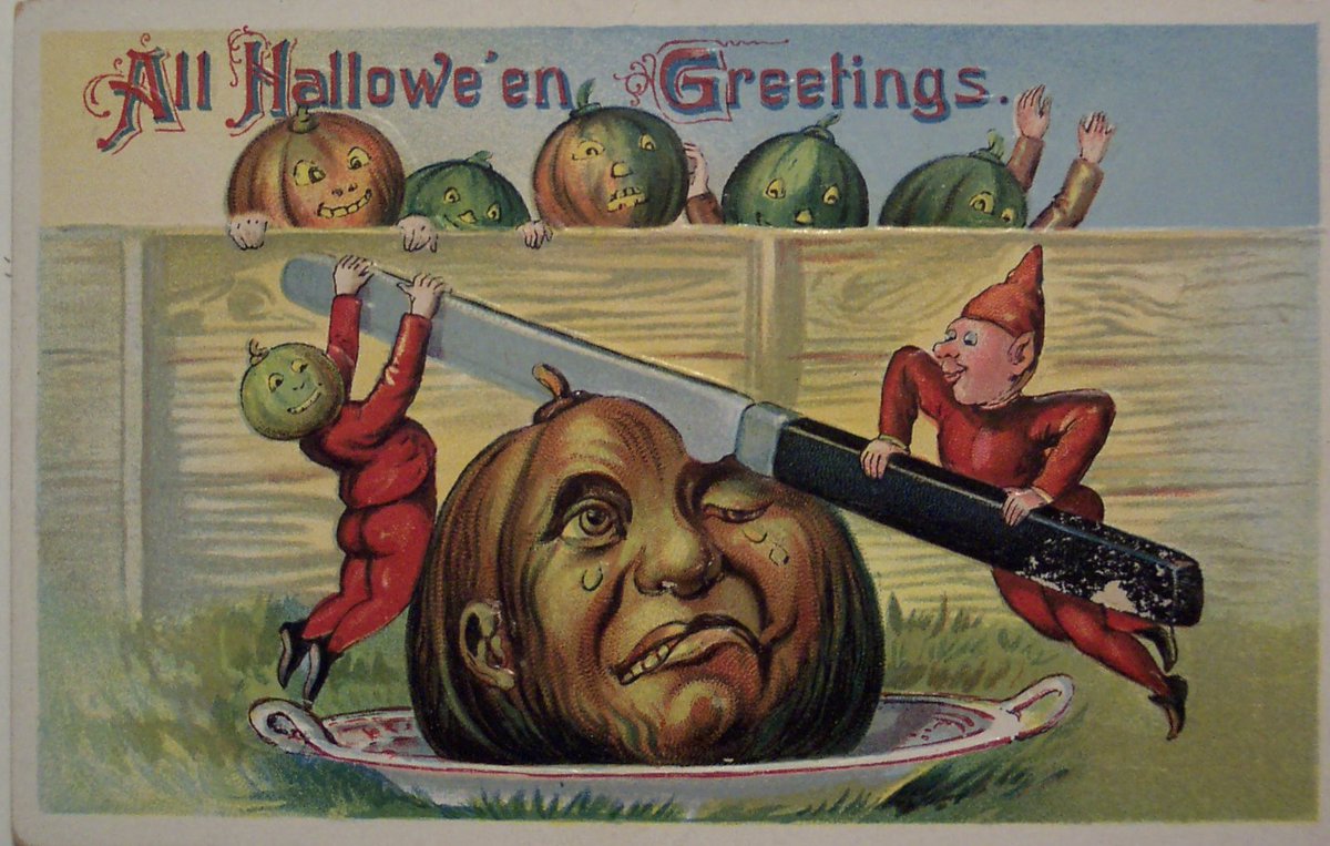 But most importantly, Halloween is a time to get a butter knife and gleefully saw through your fellow pumpkin-man’s head as a crowd of your peers watches and cheers.