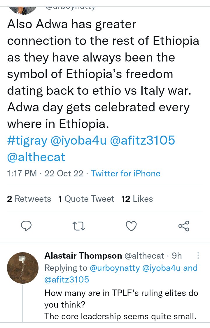EliasAmare's tweet photo. We have heard of the ኣሽዓ Axum-Shire-Adwa clique controlling the #TPLF, & even more of the Adwa clique, but never of the ሽዓ Shire-Agame clique. In truth, TPLF was controlled by a narrow family mafia, the Sibhat Nega dynasty. Let's not be revisionists of history.
#DestroyTPLF https://t.co/Rxp0YMPjnx