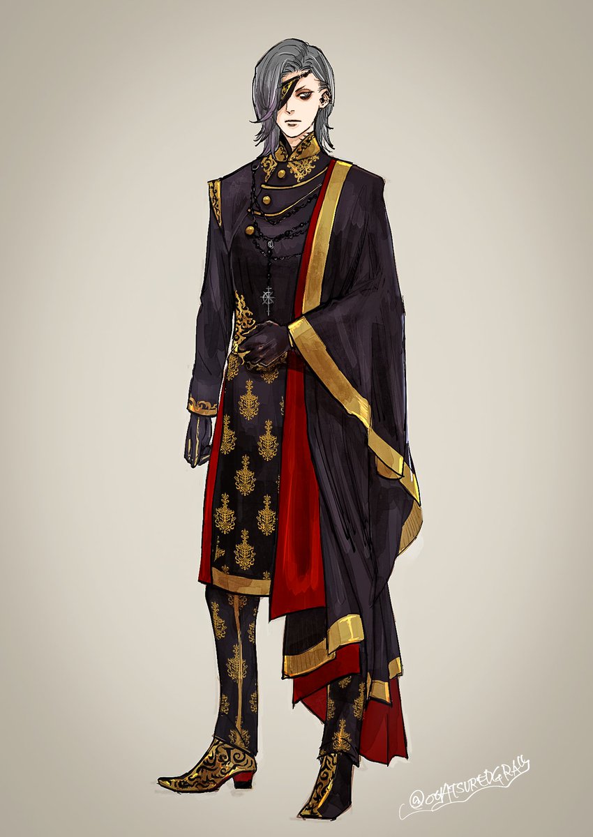 「#創作「グレイ」は性別もジェンダーも男です右目がありません 失明ではなく無くなり」|グレイのイラスト