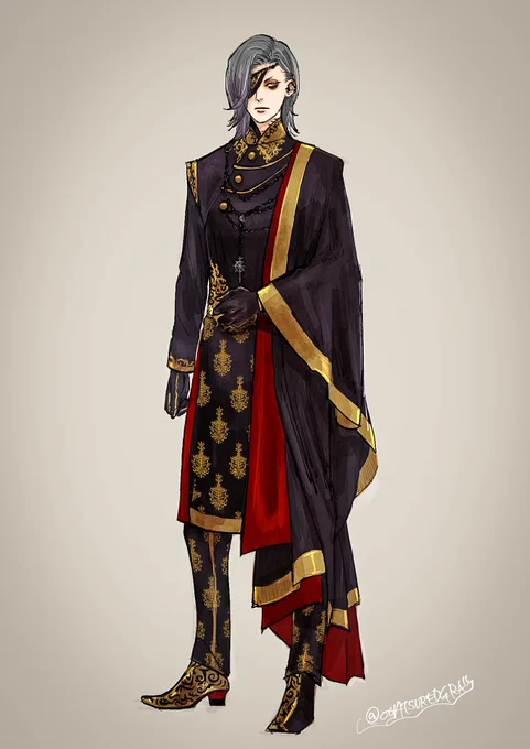 #創作「グレイ」は性別もジェンダーも男です右目がありません 失明ではなく無くなりました 