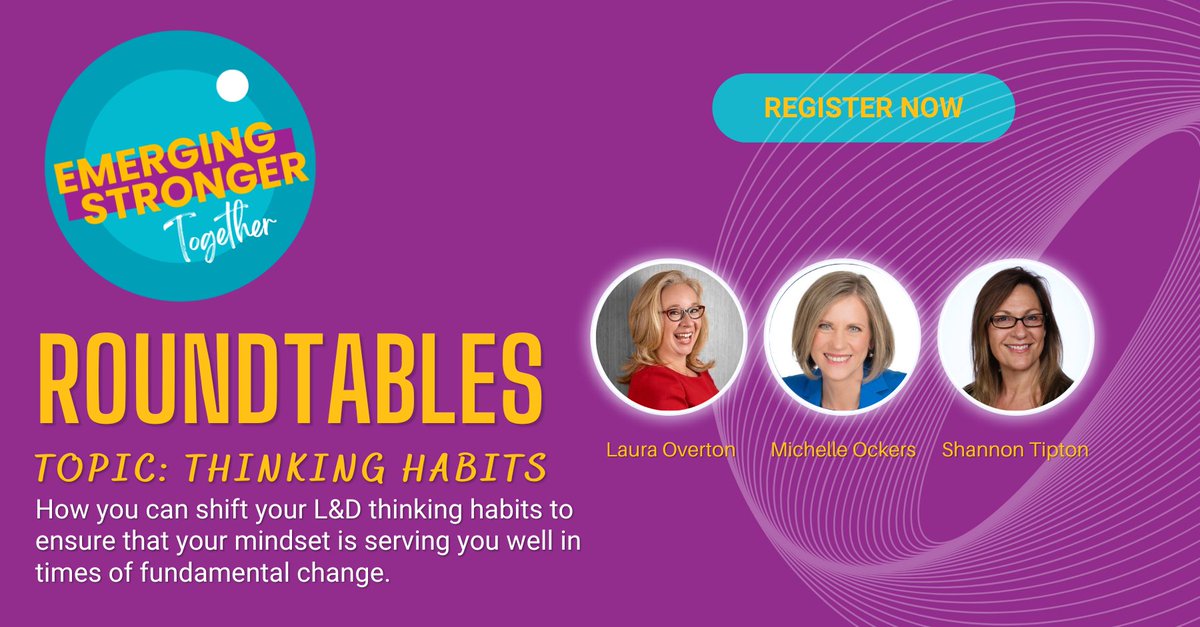 EmergentMaster's tweet photo. ❗ICYMI: we're launching a series of Roundtables starting with one focused on #ThinkingHabits!

We discovered that attitude + thinking habits steered the approach to disruption and the choices made during this time. Let's discuss further!

💥 RSVP now!
https://t.co/pmie9FPZKS https://t.co/lMZ8PJYRBC