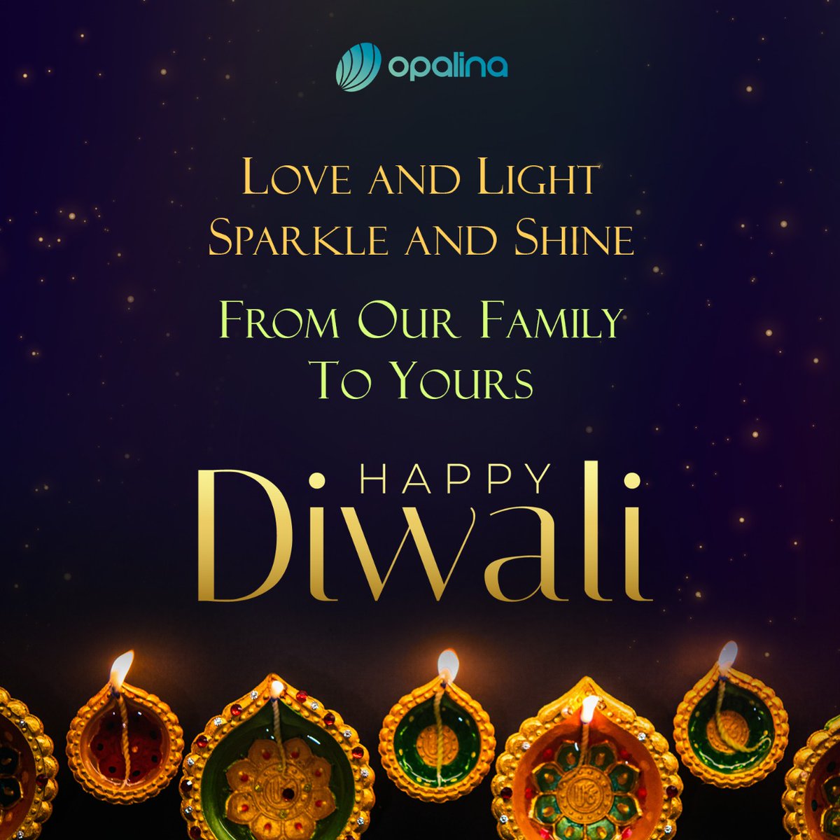 OpalinaTech's tweet photo. May love, light, sparkles and shines adorn you and your family this festive season and in the days to come! 
Opalina wishes you a great Diwali! #Diwali2022 #OpalinaTechnologies #FestivalVibes https://t.co/ewcsAfdPJT