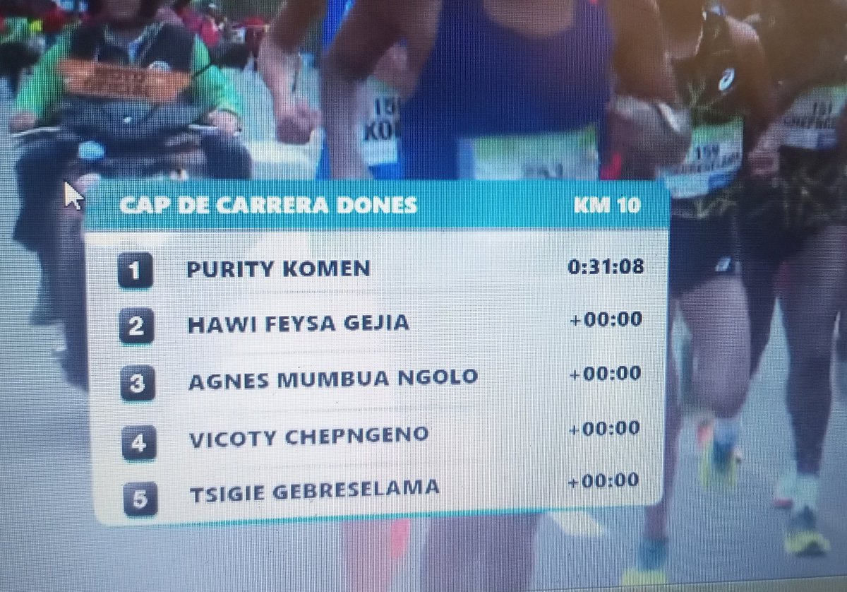 LagatJustin's tweet photo. Women crossed the 10km point in 31:08 at the Valencia Half Marathon event. #Valenciahalf https://t.co/3EnvUs3r9u