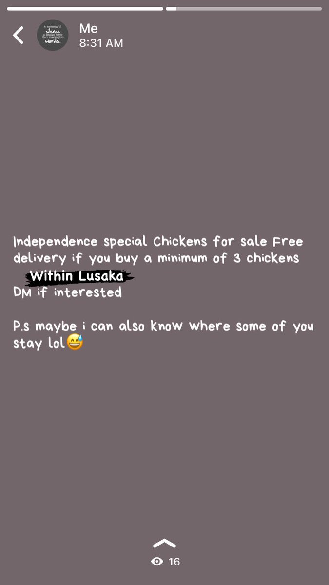 chanda_jeff_'s tweet photo. #zedtwitter  i have chickens for sale coming with a free delivery if you buy a minimum of 3 chickens delivery within Lusaka only

DM or call 0977562411
Please RT😊 customer might be on your TL https://t.co/XfTAPEjYVK