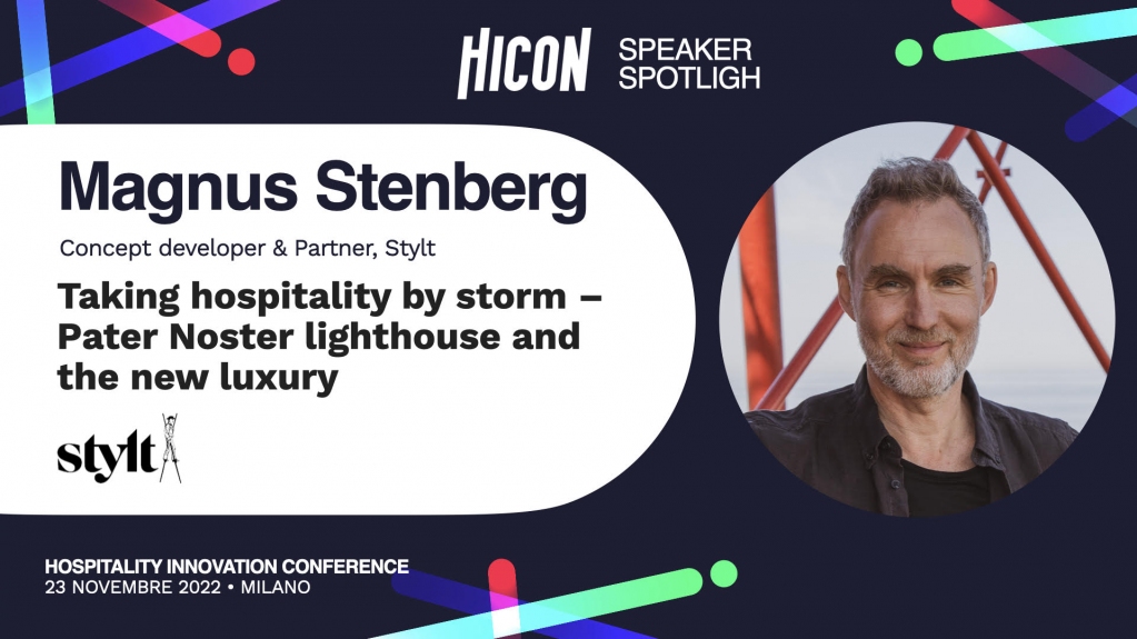 Cambia il concetto di lusso e Magnus Stenberg, dell'agenzia di design svedese Stylt ci racconterà la straordinaria storia dell’Hotel Pater Noster, .
F𝗶𝗻𝗼 𝗮𝗹 𝟳 𝗻𝗼𝘃𝗲𝗺𝗯𝗿𝗲 il biglietto sarà a €59 invece che €99. 
Acquistalo subito: hicon.it

#HICON2022