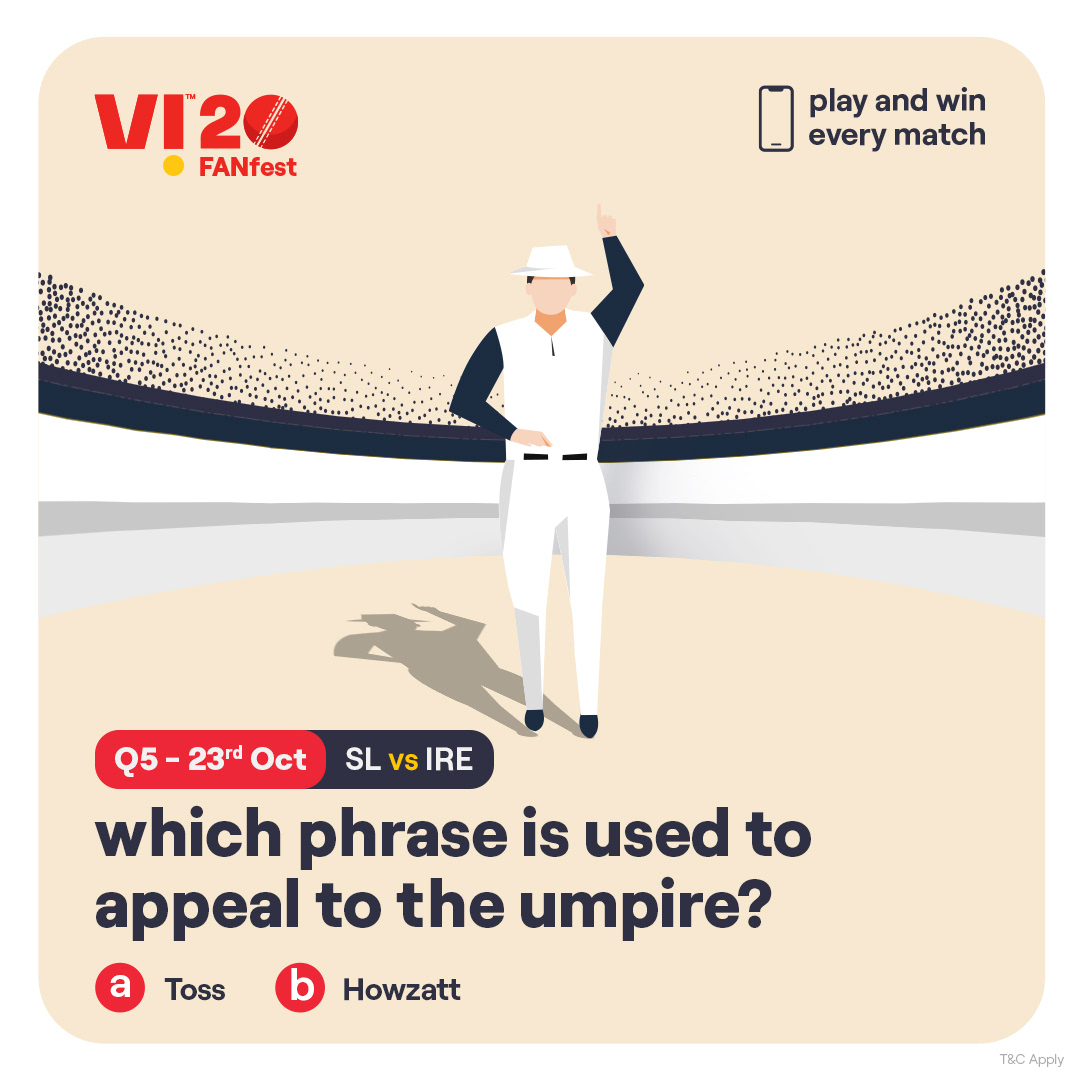 Your love for cricket might help you win big. Answer the #Vi20FANfest contest question and you could stand a chance to win an iPhone every match.
#ContestAlert #SLvsIRE