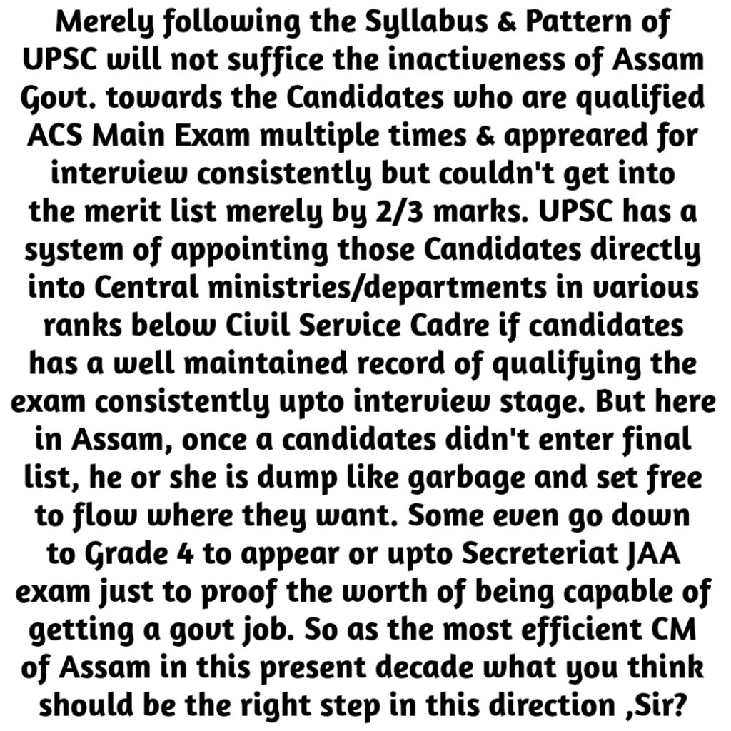 BEKINDYOU's tweet photo. @himantabiswa Sir,as the most powerful &amp; efficient CM,what do you think about this issue?Those who are left behind by such marks are utter incapable or just its a matter of subjective reality of chance &amp; Luck? https://t.co/Fdg49KPOJ0