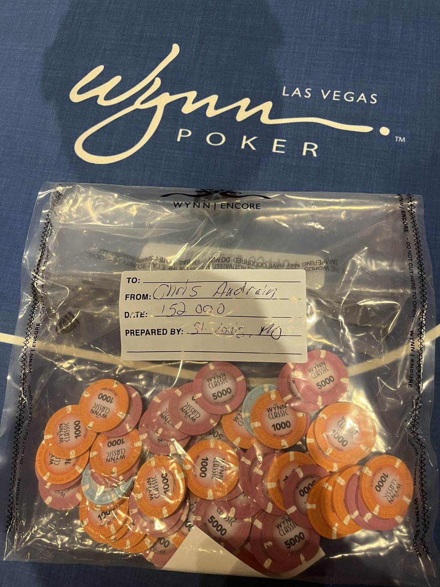 152k in the bag for the Wynn Championship Day 2 and got to play with <a href="/RobbiJadeLew/">Robbi Jade Lew</a> <a href="/ChancesCards/">Chance Kornuth</a> <a href="/PatLyonsPoker/">Pat Lyons</a>, fun times at the tables!!