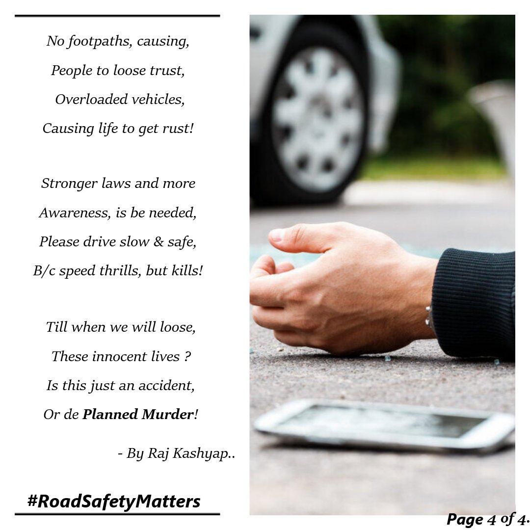 The Road To Dusty Death
        - By Raj Kashyap 🌈🦋❤️

The Newspaper today,
whispers a new tale,
The devil once again,
Snatched de life sail!

#Safediwali #Roadsafety #Roadawareness #Accident #Road 
#poetry