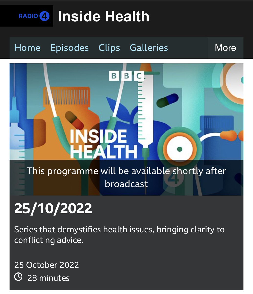 Listen to @BBCRadio4 Inside Health at 9pm GMT on Tuesday 25th October talking about my concerns re prospective patient access to records from 1st November with @JamesTGallagher and what should happen instead. Features 2 of our empowered patients bbc.co.uk/programmes/m00…