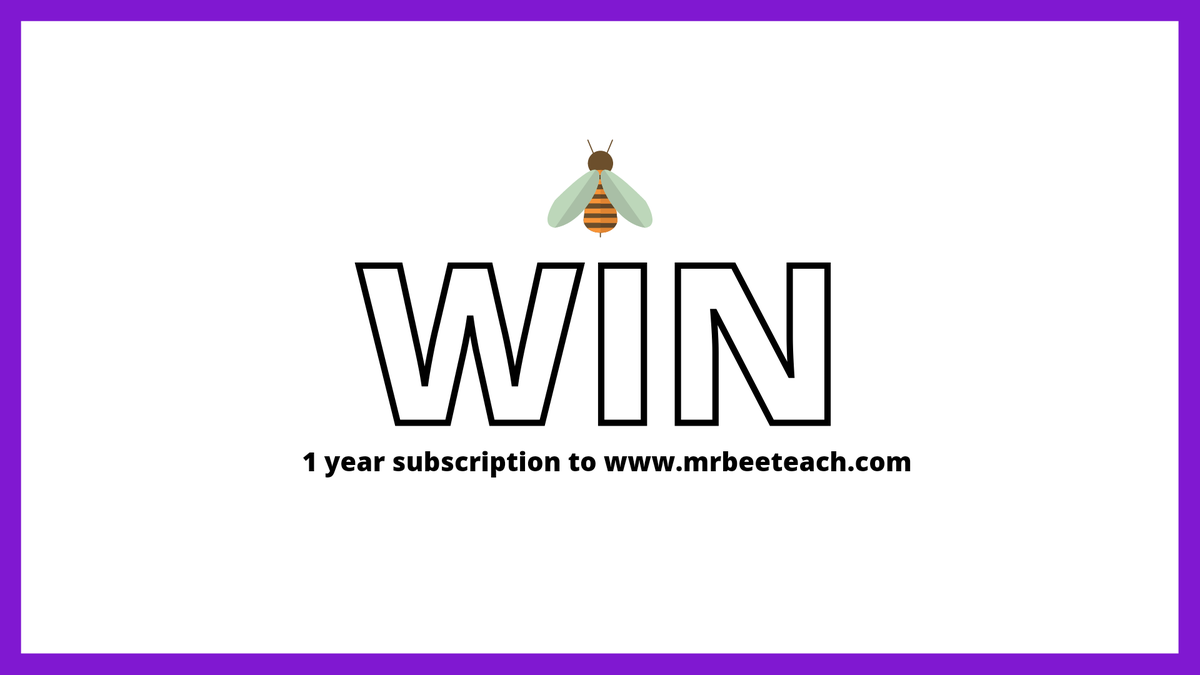 mrbeeteach's tweet photo. NEW competition. Simply retweet and like to enter. WINNER announced Sunday 30 October 2022.
https://t.co/V6HKVhLc4Y 🐝 https://t.co/mlOsETfflK