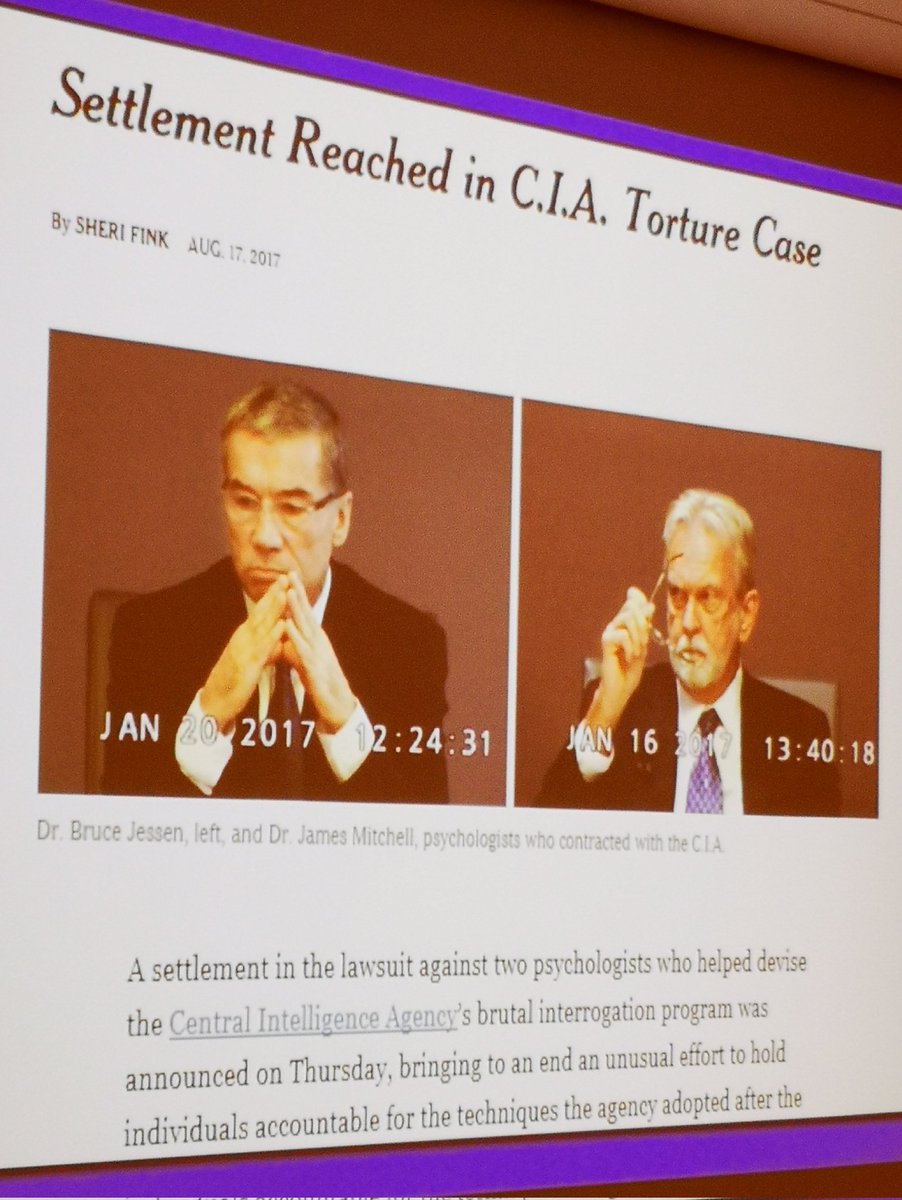 Prof. Sondra S. Crosby berichtet über #Folter von Häftlingen in CIA-Gefängnissen wie Abu Ghraib: "Man hat den Eindruck, dass es keine Grenzen mehr gab, sobald einmal angefangen wurde, zu foltern." Ärzte und Psychologen waren hier willfährige Helfer.
#medizinundgewissen