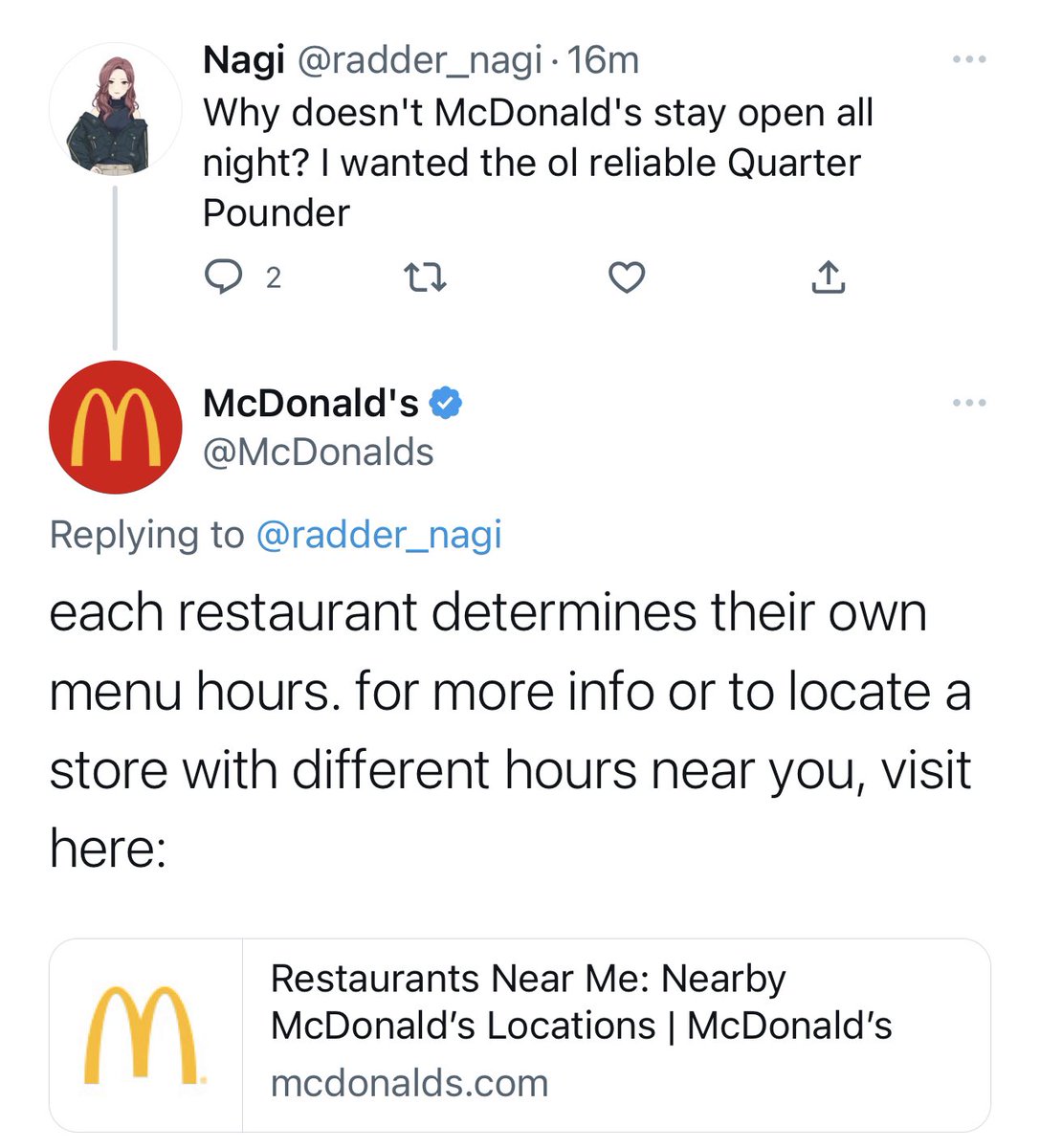 AkitoScrunkle's tweet photo. MCDONALDS RESPONDED TO A PJSEKAI RP ACCOUNT 💀 https://t.co/wfW2LDisMb