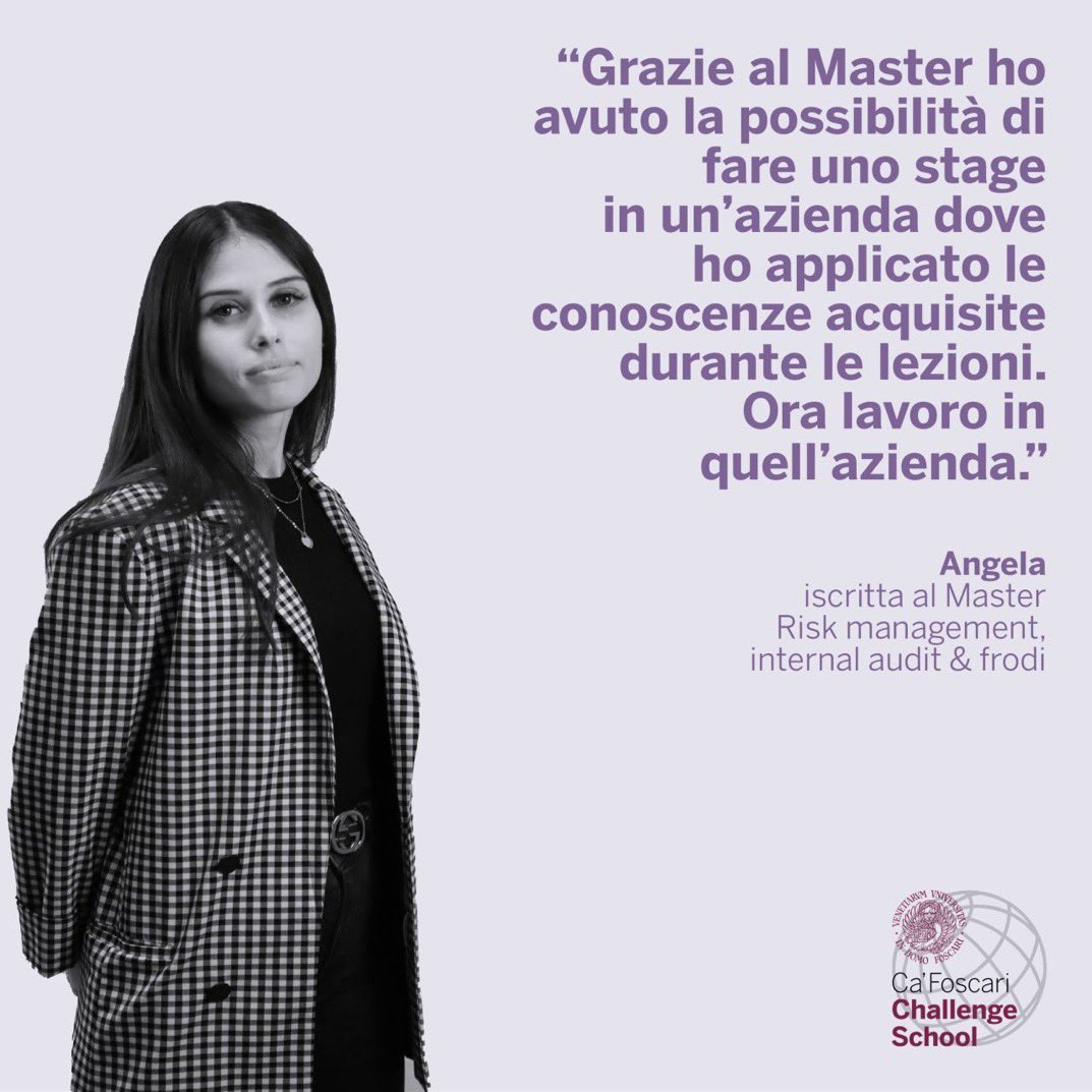 commercialista's tweet photo. Bella pubblicità con la piccola soddisfazione di essere parte della faculty del master
#masterriaf #cafoscari #challenceschool https://t.co/6nzZ02zkMg