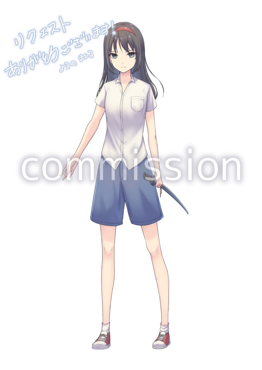 「commission中学生の女の子 」|よるのまひる:絵を描く人のイラスト