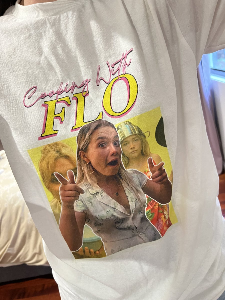 Hands down the best tshirt in my wardrobe <a href="/Florence_Pugh/">Florence Pugh</a> #cookingwithflo #FlorencePugh