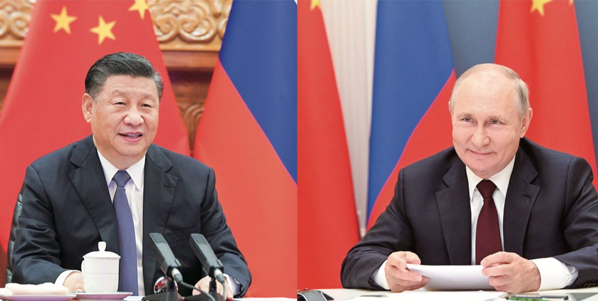 🚨🇷🇺🇨🇳 Putin congratulates Xi Jinping on his re-election as General Secretary of the Communist Party of China for a third term.