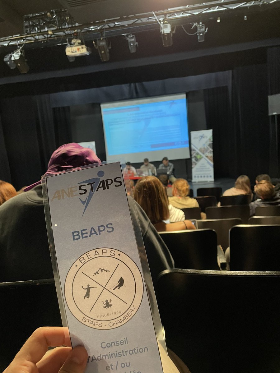 BeapsStaps's tweet image. [#CongrèsANESTAPS] 🗳️

Le @BEAPS_Chambery est présent au premier conseil d’administration du nouveau bureau national de l’@ANESTAPS qui se déroule au cours du 47ème congrès national de l’ANESTAPS organisé par le @stapsbisontin 🦬