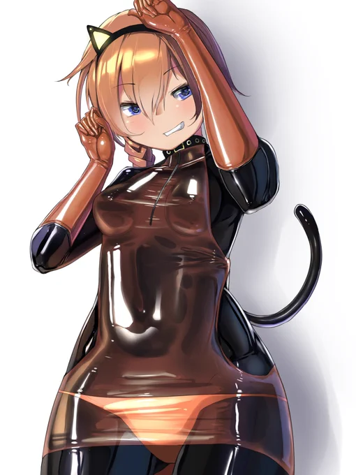 肌が露出しなくて光沢のある衣装とか描いてます。よろしくお願いします(固定ツイ) 