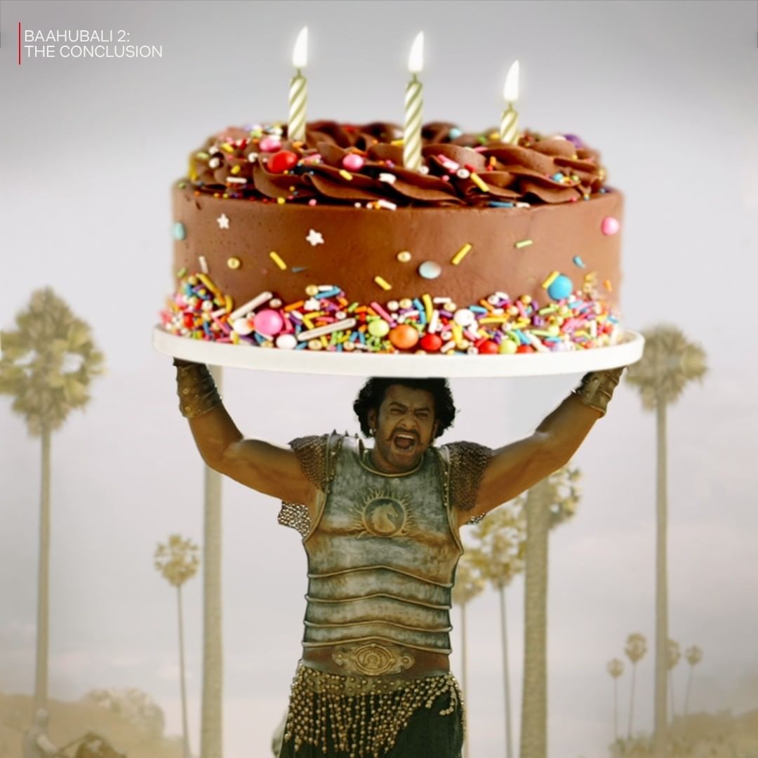 Here's wishing #Prabhas a Happy Birthday ❤️ This image is real and anyone who says it's photoshopped isn't getting any cake 😤
