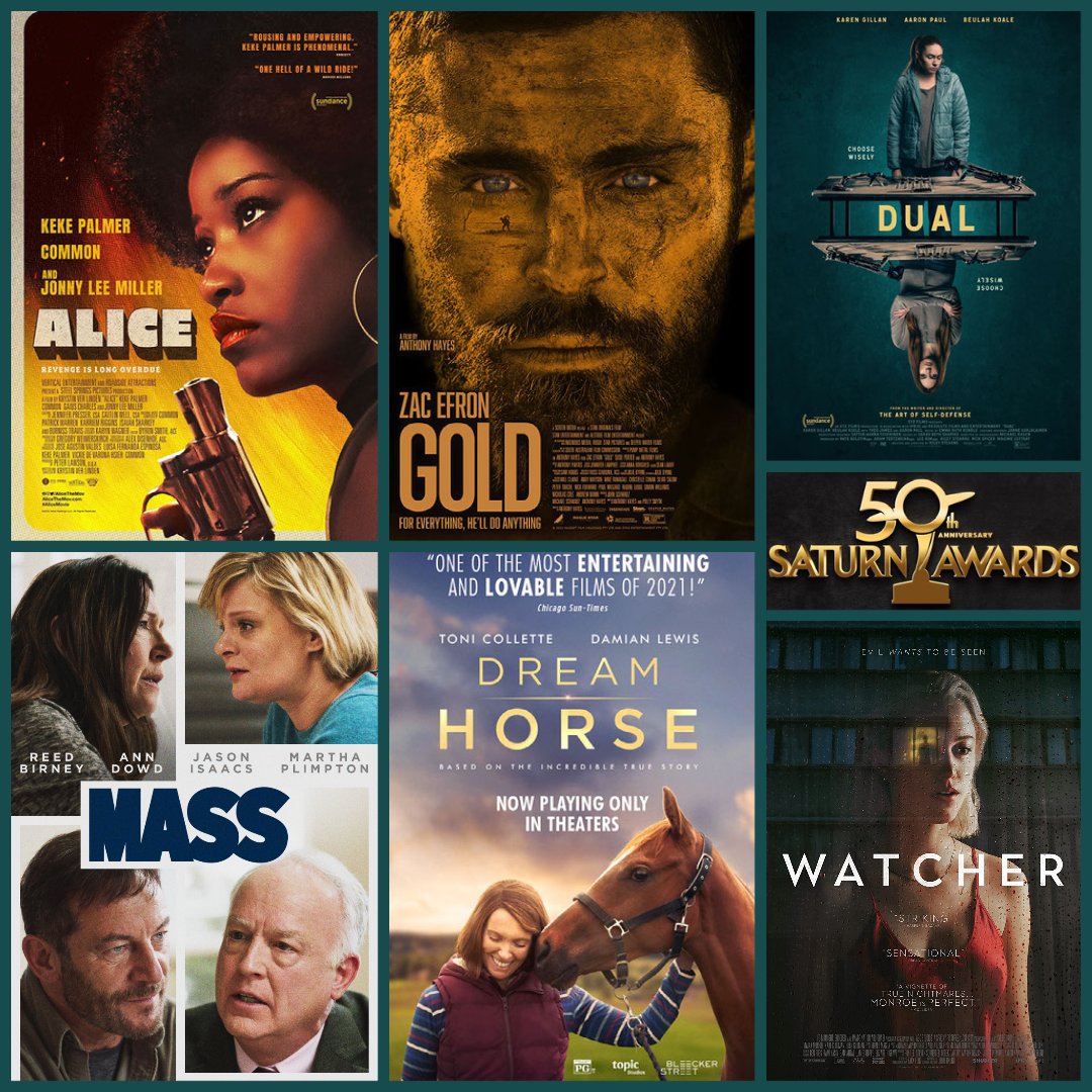 SaturnAwards's tweet image. The #SaturnAwards will be live streamed NEXT WEEK Oct. 25th, on @ElectricNow1!
Which film do you think is winning Best Independent Film!?

@alicethemov
@DreamHorseMovie
#DualMovie
#GoldMovie
@Massthemovie
#Watcher