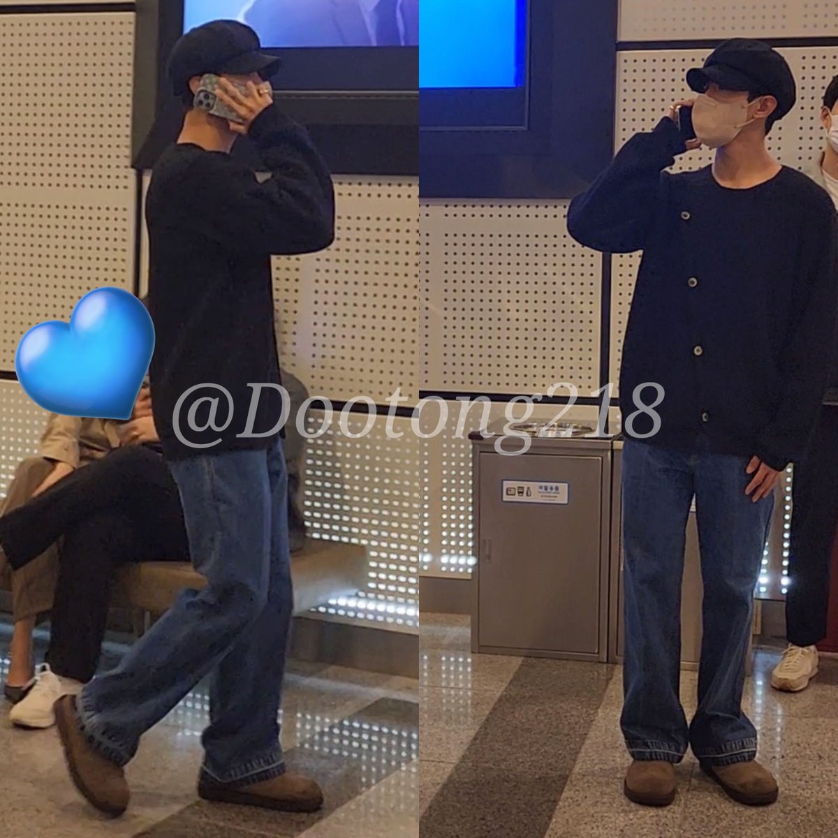 나 엘리자벳 보러왔는데 도겸이.. 로비에서 봄 ㅌㅋㅋㅋㅋㅋㅋㅋㅋㅋㅋㅋㅋ 익숙한 모자 보여서 "우와.." 하고 걍 봤는데 도겸이임...