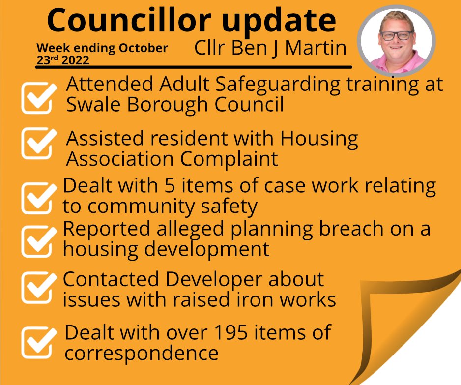 BenMartin_LD's tweet photo. Some of the things I've been doing this week. #Swale #workingforyou #watlingward #swale #kentlibdems #workinghardallyearround #swalelibdems #LibDems #sittingbourne #libdemcouncillor #Faversham #sheppey #weeklyupdate https://t.co/04p0XjCxfQ