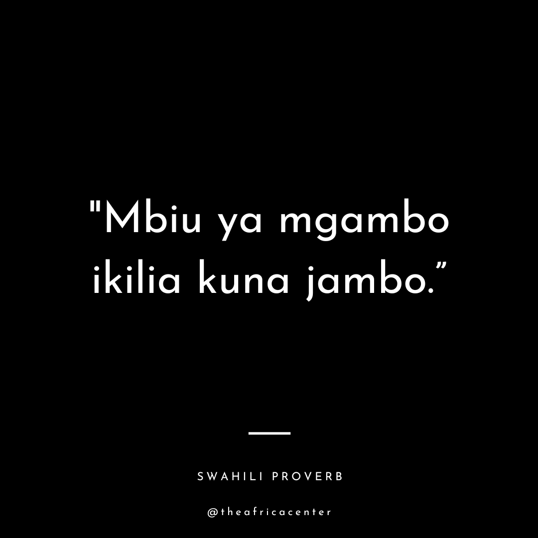 TheAfricaCenter's tweet photo. When the buffalo-horn (mbiu) sounds, there is something of importance. 

#africanproverb #africanproverbs #africaninstruments #weeklywisdom #sundayquote #blackdiaspora #eachoneteachone https://t.co/bDBQnz55IZ